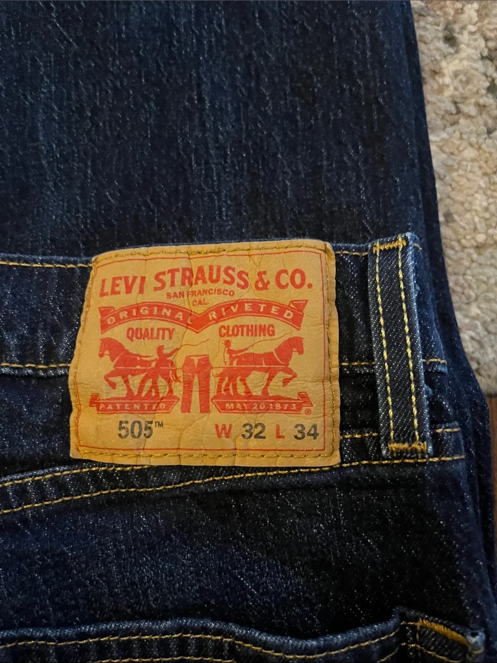 Levi's 505 Men's Straight Dark Blue Jeans